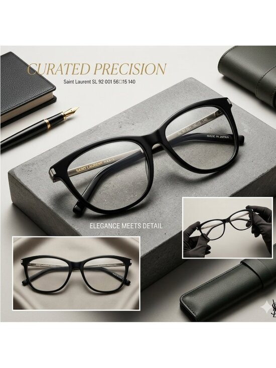 Saint Laurent Accessories - Saint Laurent SL 92 001 Black Eyeglasses Frames 56-15-140 | Authentic YSL